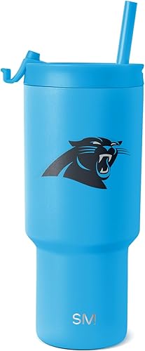 Miniatura 19 de Simple Modern, Colección Trek - Vaso térmico de acero inoxidable de 30 oz con tapa abatible y pajillas con licencia oficial de la NFL, regalos