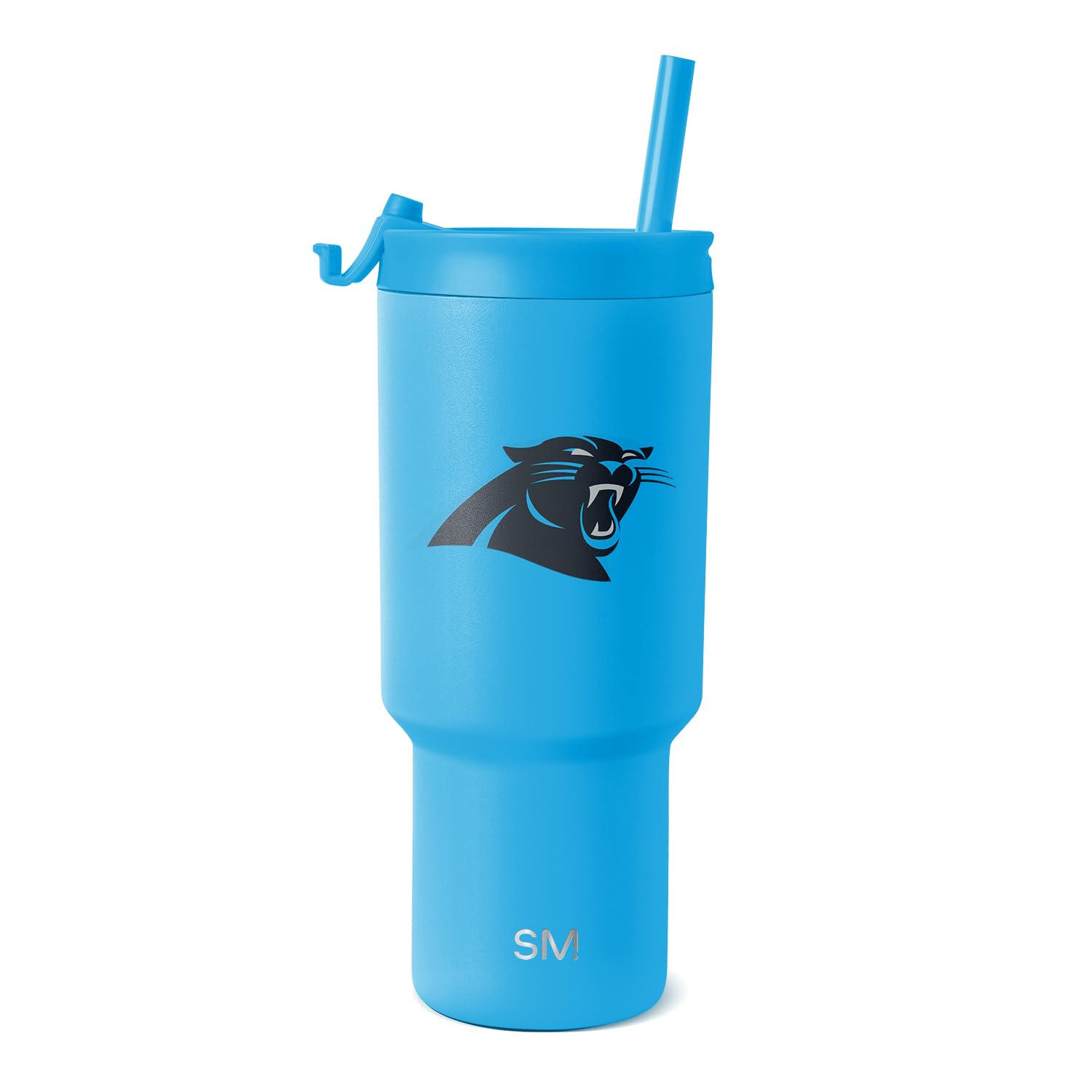 Simple Modern Officially Licensed NFL Carolina Panthers 30 oz Tumbler with Flip Lid and Straws | Insulated Cup Stainless Steel | Gifts for Men Women | Trek Collection | Carolina Panthers