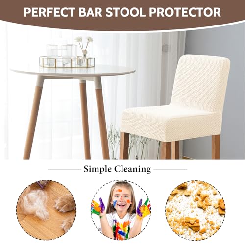 Image of FUANGUI Bar Stool Covers Set of 2, Stretch Bar Stool Seat Covers