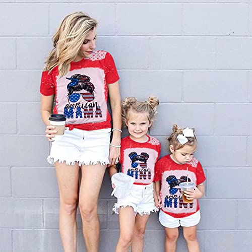 Image of Mommy and Me Matching Shirt Outfit Mama Mini Leopard Love Heart Tshirt Mom Daughter Family Matching Set Clothes