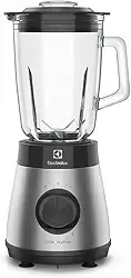 Liquidificador Electrolux inox jarra de vidro resistente capacidade 1,5L 5 velocidades função pulsar 700W EBS30 220v