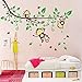 Vovotrade Jungle Joyeux Singe et Arbre Autocollant Enfant Bébé Pépinière Mural Décor Mural Décalque Amovible (Multicolore)