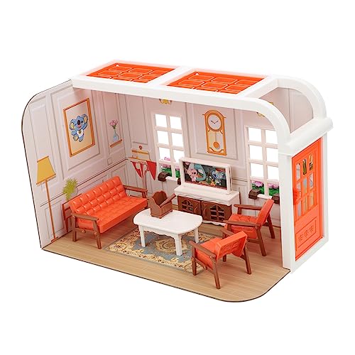 Toddmomy 1Juego Conjunto de Mini Casa de Juguete con Muebles para Sala de Estar Kit de Escena Miniatura para Juguete Educativo de Micro Escena para Decoraciones de Habitaciones