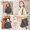 HAWEE Canvas Damen Handtasche mit Schultergurt Shopper Tote Bag Große Schultertasche Umhängetasche RetroTragetasche Leichte Henkeltasche für Reisen Arbeit Schule Einkaufen Strand Alltag, Grau #5