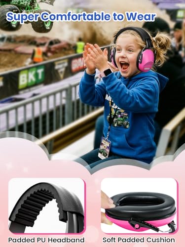 Image of Dr.meter Ear Muffs for Noise Reduction: SNR27.4 Noise Cancelling Headphones for Autism with Adjustable Headband - Kids Ear Protection for Monster Truck, Airplane, Fireworks, Concerts and Kids Autism