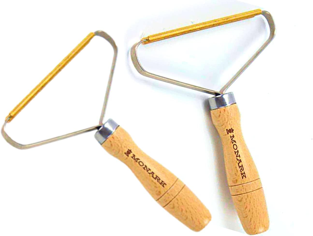 MONARK Portable Lint Remover, Lint Rollers, Uproot Cleaner Pro With Finest Wooden Handle And