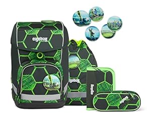 Ergobag Cubo Fußball-Design Schultaschen-Set 5-teilig