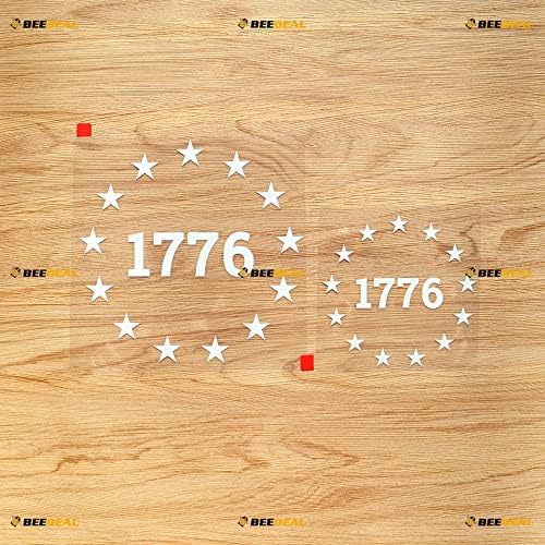 Amazon.com - 1776 Flag 13 Stars Circle Sticker Decal Vinyl 09242b - 2 ...