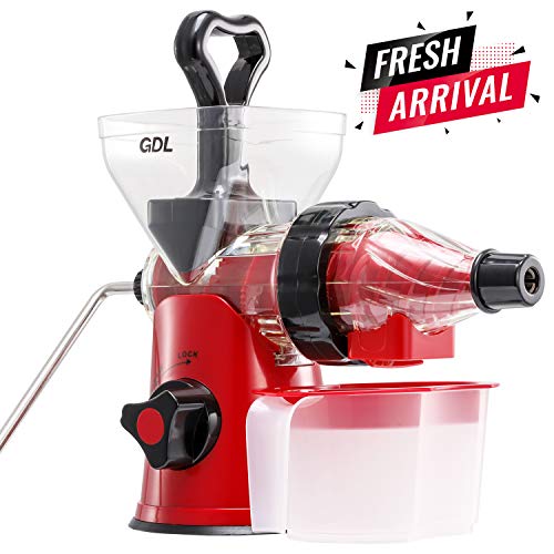 Hand Slow Masticating Juicer, Easy to Clean Manual Juicer Machine Cold Press Juicer