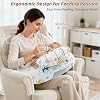 KAKIBLIN Nursing Pillow, Inflatable Breastfeeding Pillows, Hands-Free Feeding Pillow for Back Pain Relief with Waist Strap, Travel Nursing Pillow, Breastfeeding Bottle Support for Baby Girl Boy
