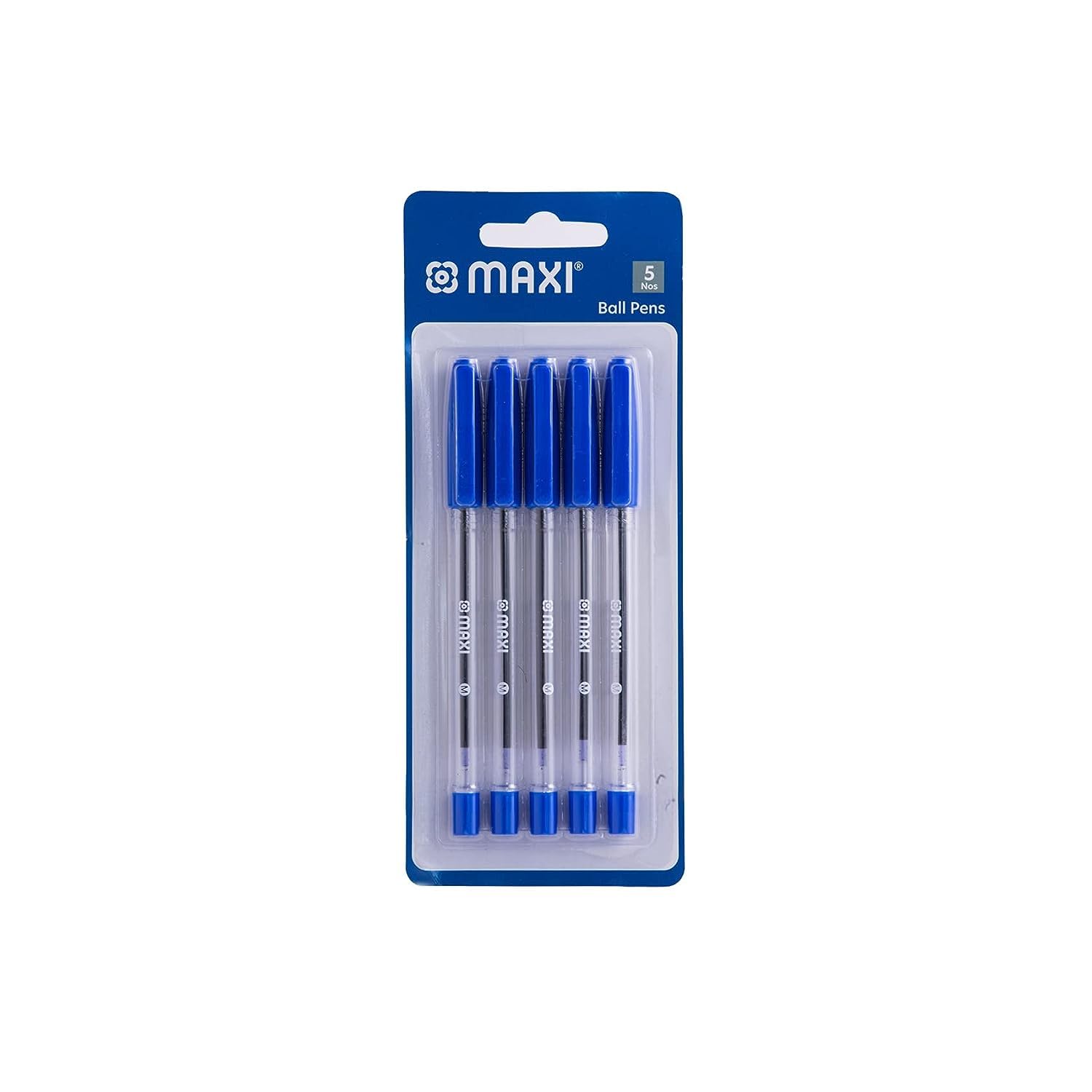 BALL PEN MEDUM TIP BLISTER OF 5PC BLUE