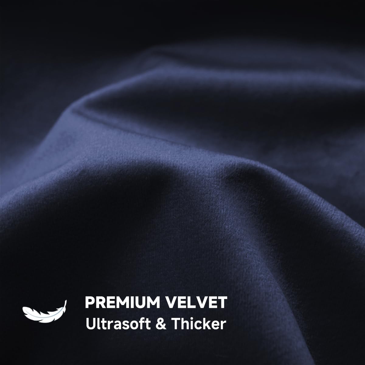 QUORGVES Navy Blue Pillow Covers 18x18 inch Set of 2 Velvet Decorative Throw Pillows for Independence Day 4th of July Living Room Sofa Couch Bed Bedroom (Dark Navy Blue)