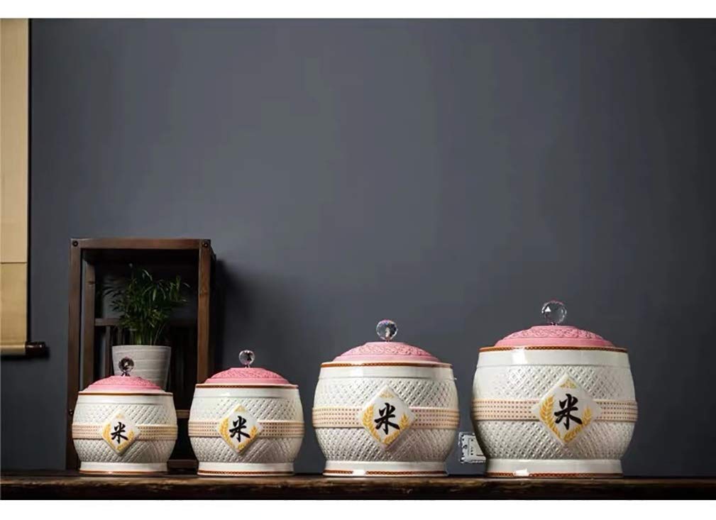 Ceramiczny pojemnik do przechowywania płatków śniadaniowych, tradycyjny porcelanowy dozownik ziarna do zbóż, mąki, cukru, kawy, ryżu, orzechów, przekąsek, karmy dla zwierząt domowych, herbaty