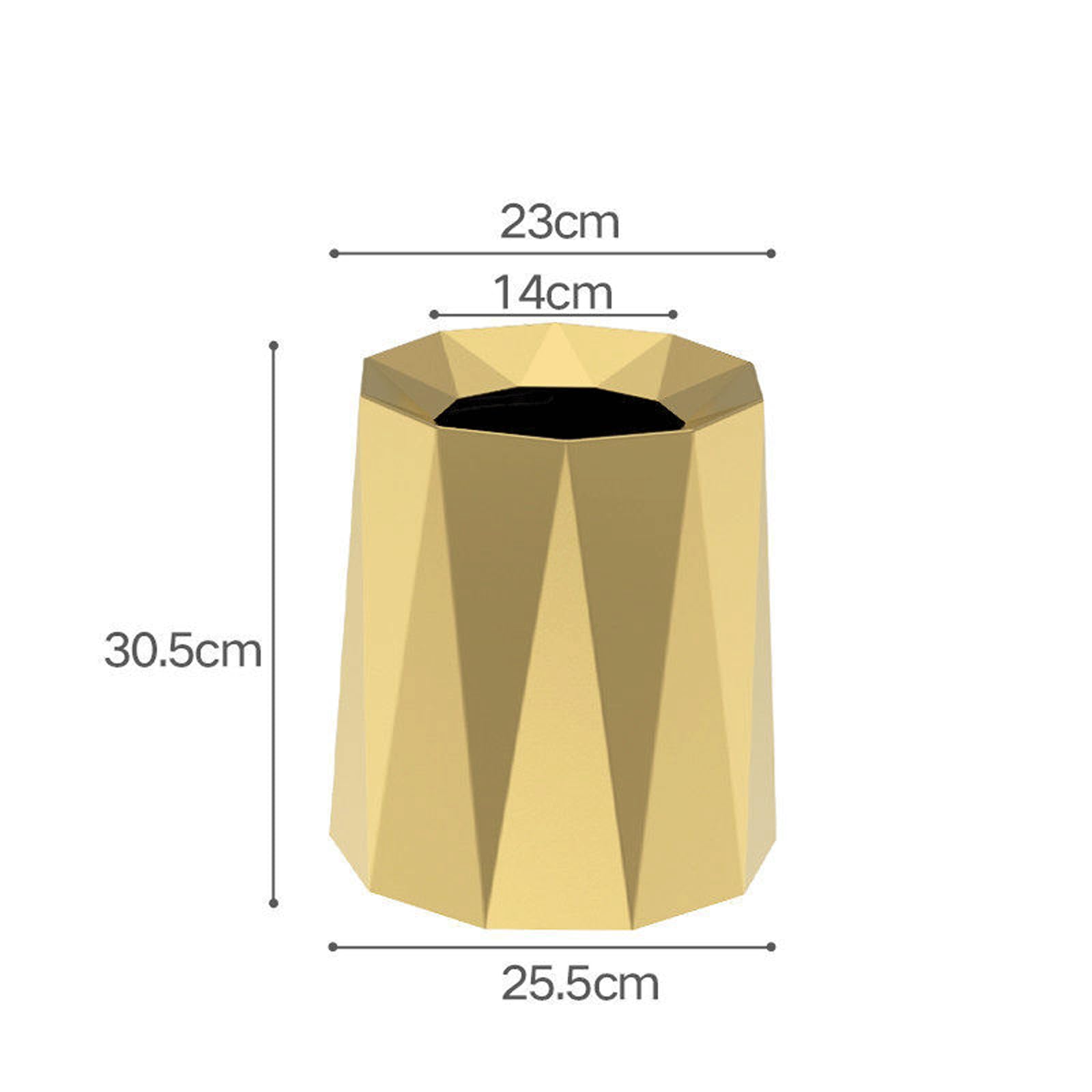 NOLLAM Papelera Cubo de Basura de Lujo Ligero Moderno sin Tapa Cubo de Basura Creativo de Gran Capacidad para el hogar Cubo de Basura Comercial de 6 Colores Papelera de Reciclaje Basurero Cocina