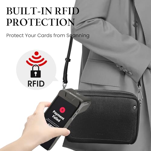 befen Genuine Leather Crossbody Bags for Women, Purses with Built in RFID Wallet Woman Camera Shoulder Bag Handbags2