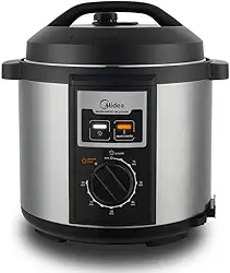 Panela de Pressão Mecanica, 6L, Inox/Preto, 220v, Midea