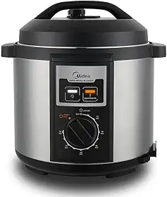 Panela de Pressão Mecanica, 6L, Inox/Preto, 110V, Midea