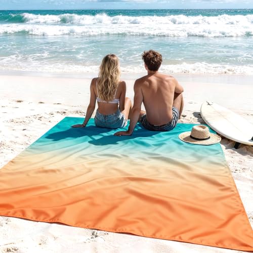 Beach Blanket Waterproof Sandproof, Extra Large Beach Mat 79x83in Outdoor — view 2