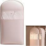 Space Sauver le sac suspendu avec fermeture à glissière à compression automatique Sacs à penderie pour le rangement de la couverture de poussière de manteau Down & Organisateurs de cabinets de voyage (Pink, L-110 * 58 * 15cm)