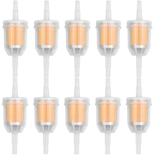 Gas Inline Fuel Filters, 10Pcs 1/4"and 5/16Inch Engine Filter for Kawasaki Kohler Briggs & Stratton John Deere Fuel Line, Replacement for Lawnmowers Riding Mower Garden Lawn Tractor ATV Motorcycle