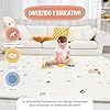 Alfombra Acolchada Plegable beber 150x180x1cm - Gimnasio y Manta de Juegos para Bebé - Manta de Actividades Impermeable Reversible #5