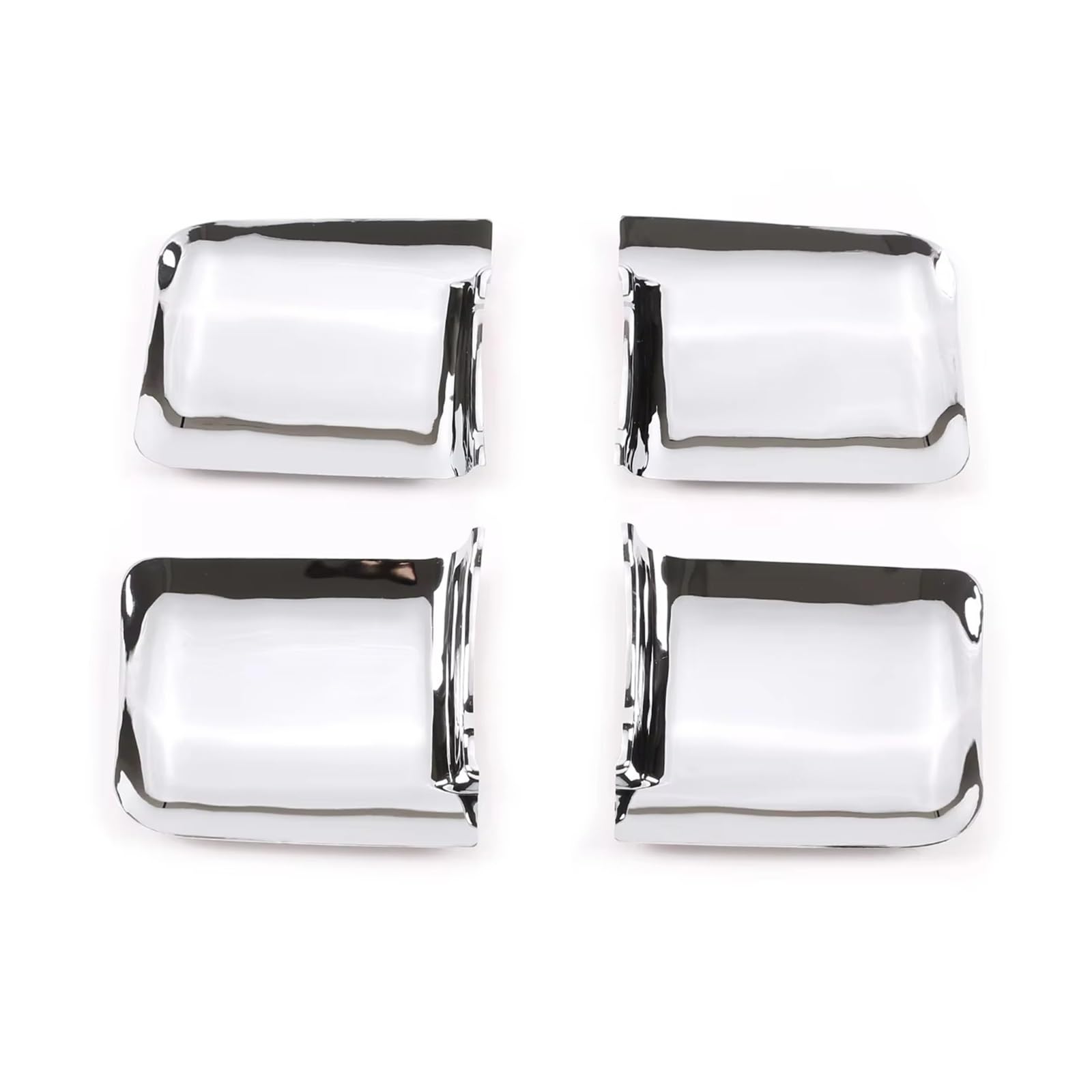 Interior Trim for 2007-2021 for Toyota for Tundra/for Sequoia ABS Inner Door Bowl Protective Cover Sticker Car Interior Accessories Cover Trim Sticker(Glossy Silver)