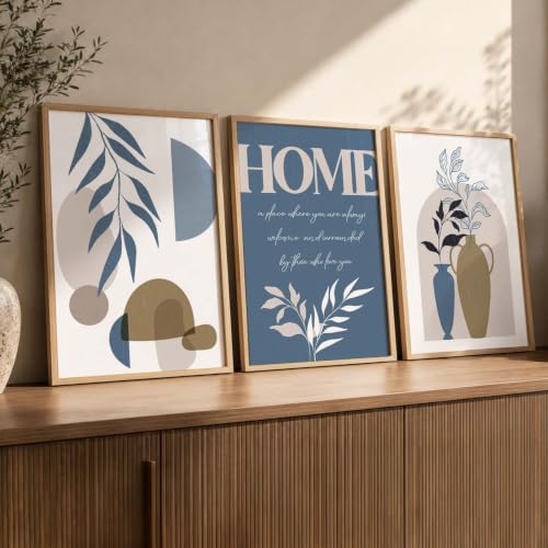 Image of kotart Painting for Wall Decoration - Modern Art Wall Decor Framed Painting for Living Room Bedroom - Framed Wall Posters /Paintings with Frame Set of 3 (Art 1, 13x17 inch)
