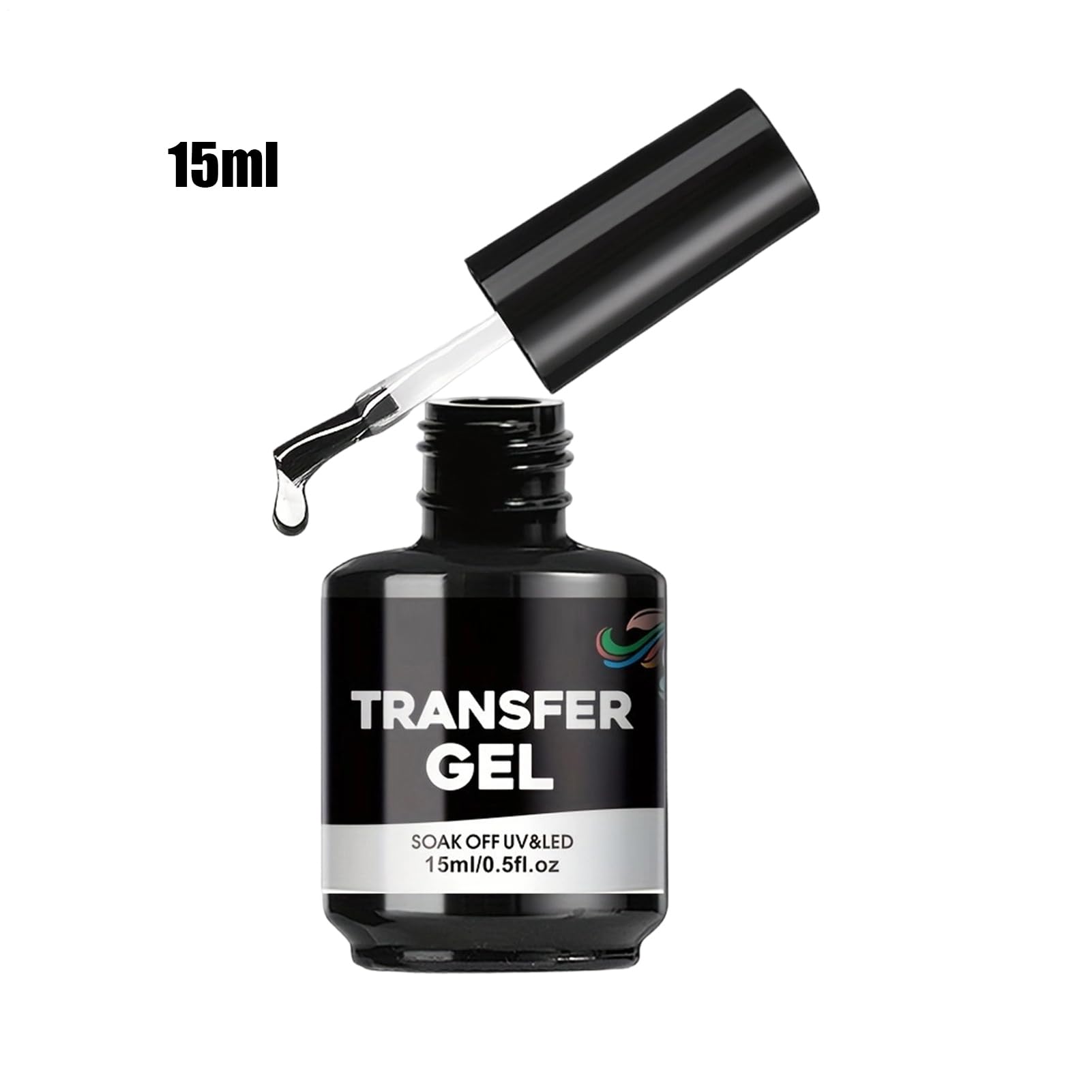 Klej Do Folii Transferowej, Formuła O Dużej Przyczepności, 15 Ml, Potrzebny Żel Transferowy Z Lampą UV, Samoprzylepne Naklejki Na Paznokcie, Długotrwałe Wykończenie, Do Użytku Domowego Lub Usług Salon
