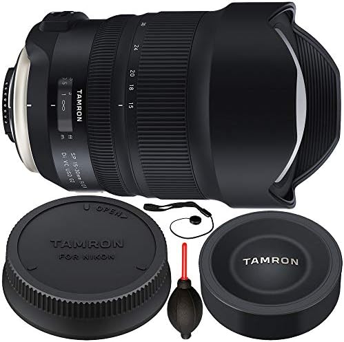 Tamron SP 15-30mm f/2.8 Di VC USD G2 Lens for Nikon F 5PC Bundle – Includes Manufacturer Accessories + Dust Blower + Lens Cap Keeper (Renewed)