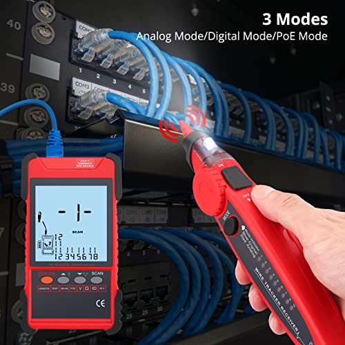 Proster Network Cable Tester with POE Test and NCV Detection Ethernet ...