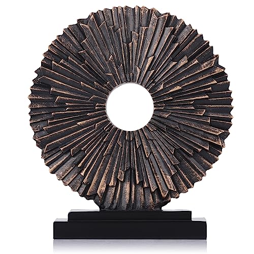 Reviews de Esculturas y accesorios decorativos comprados en linea. 45 Escultura Dorada para Decoración del Hogar y Cocina - Medallón Redondo de Estatua para Sala de Estar, Gabinete y Mesa - Pieza Central Estética