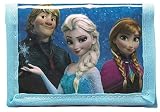 Disney la Reine des Neiges Portefeuille Tri-Pli avec Fermeture Éclair Compartiment Mettant en Vedette Anna et Elsa
