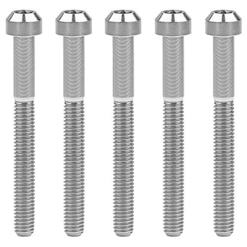 Image of Titanium Torx Square Head M6 x 10 15 20 25 30 35 40 45 50 60 65 70 80mm Screw Pack of 5 (Normal Titanium, M6x60mm)