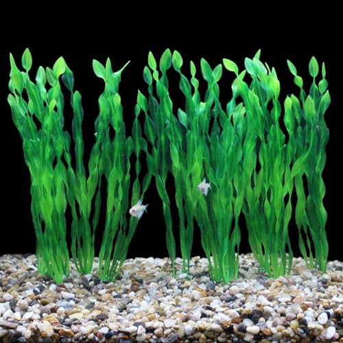 AQUANEAT Fish Tank Decorations,Fish Tank Plants, Aquarium Plants Plastic, 12Inch Tall Aquarium Plants, 10packs - Image 6