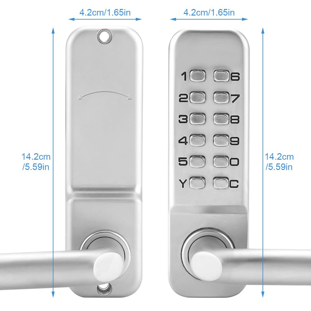 Cerradura de código numérico para puerta con código mecánico, cerradura digital sin llave para garaje, hotel, oficina, estudio, almacenes
