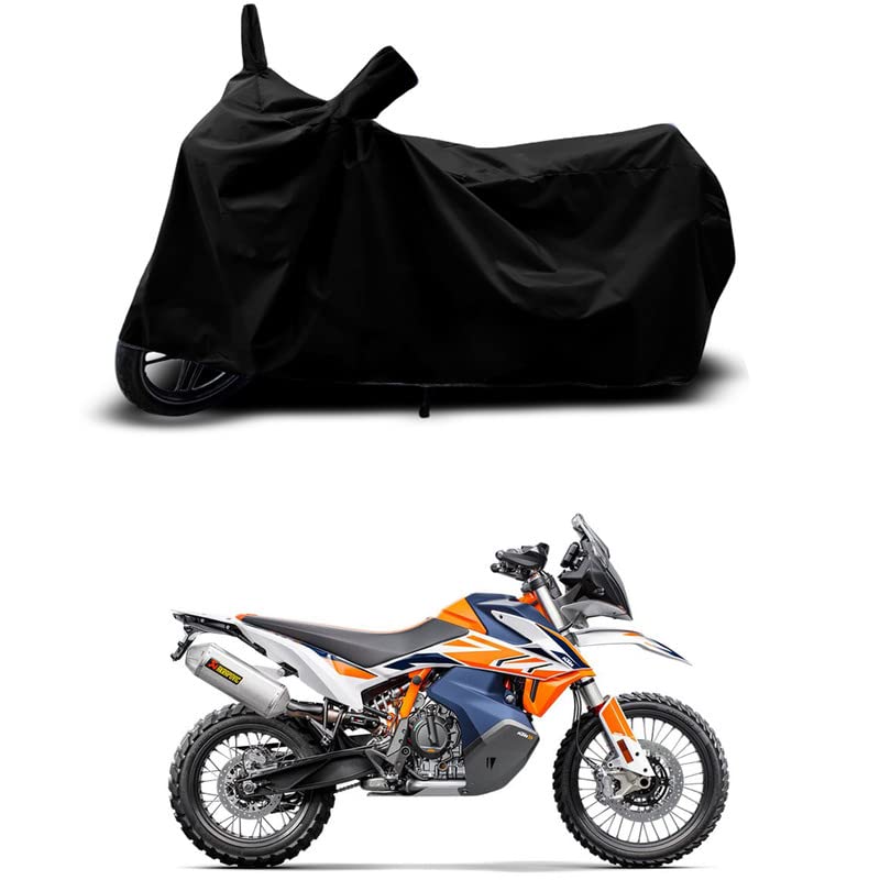 Image of 100% Scratchproof /UV-Rays /Heat Protection /Birds Dropping /Water Resistant /Dust Proof /Waterproof /Full Bike Scooty Two Wheeler Body Cover Compatible for 490 Adventure STD All Varients[Black]