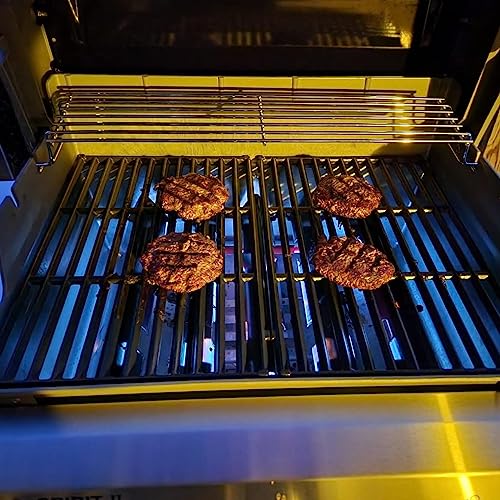 Image of SafBbcue 67027 Warming Rack for Spirit II 3 Burner Grills,for Weber Spirit II E /S-310 /320(2017 & Newer) GS4 Gas Grills,Replacement Parts for Weber Spirit II 300 Series,Stainless Steel