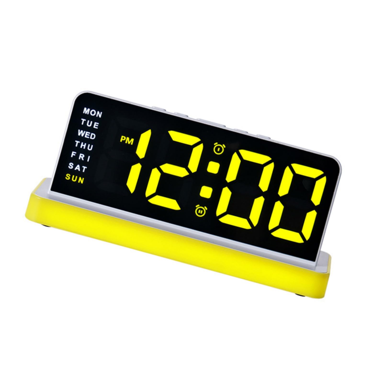 carotoe LED Digital Alarm Clock with 3 Brightness Dimmer Alarm Sound Electric Desk Clock for Bedroom Living Room Bedside LED Digital