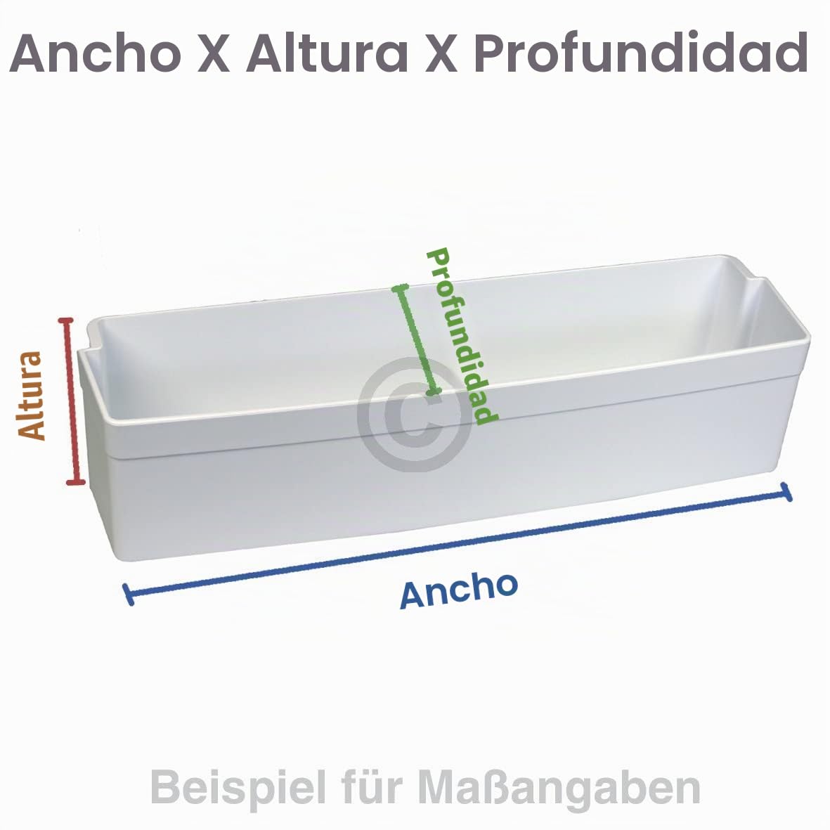 Compartimento compatible con WHIRLPOOL 481010476967 Portabotellas 440x70mm para puerta de frigorífico IKEA