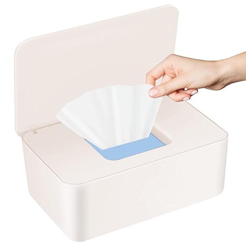 Abnaok - Dispensador de toallitas para pañales, el soporte para toallitas mantiene las toallitas frescas, antideslizante, fácil de abrir y cerrar
