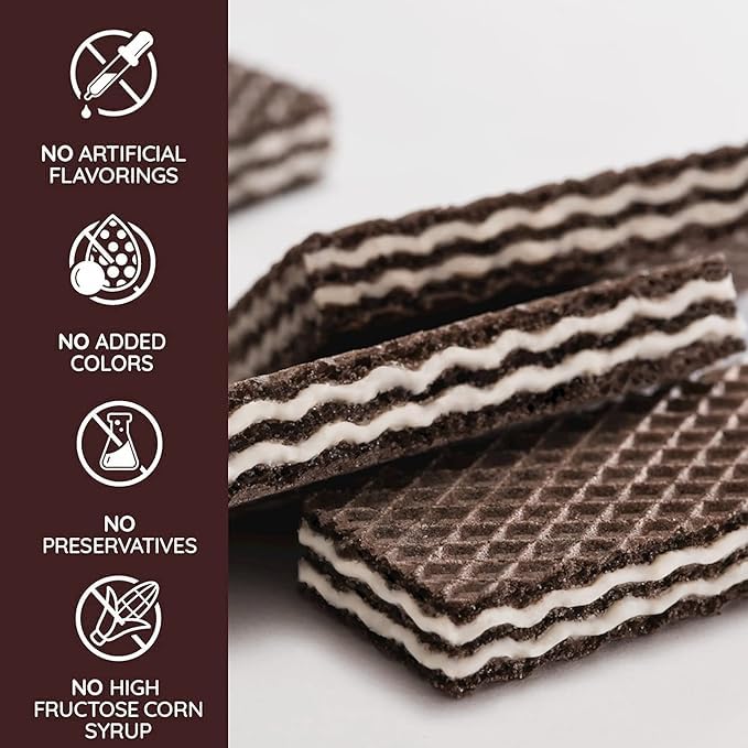 Image of Loacker Classic Cocoa & Milk Wafers - Premium Crispy Cocoa Wafer Cookies with Milk Cream Filling - Multipack of 12 Snack Packs - NON-GMO - 45g /1.59oz, Pack of 12