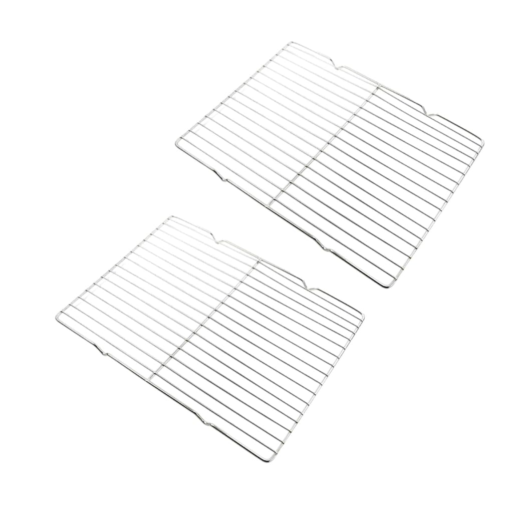 2pcs Facile da Usare Griglia di Raffreddamento Rack di Raffreddamento In Acciaio Inox Griglia di Cottura Per Raffreddare Prodotti Da Forno e