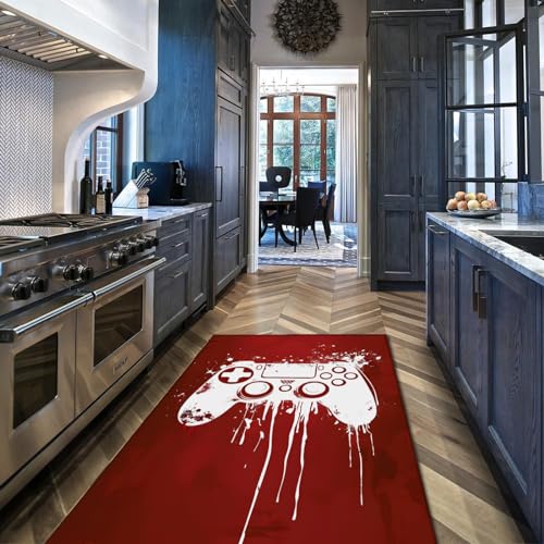 Tapis doux rouge à thème de jeu structure antidérapante haute densité - 3