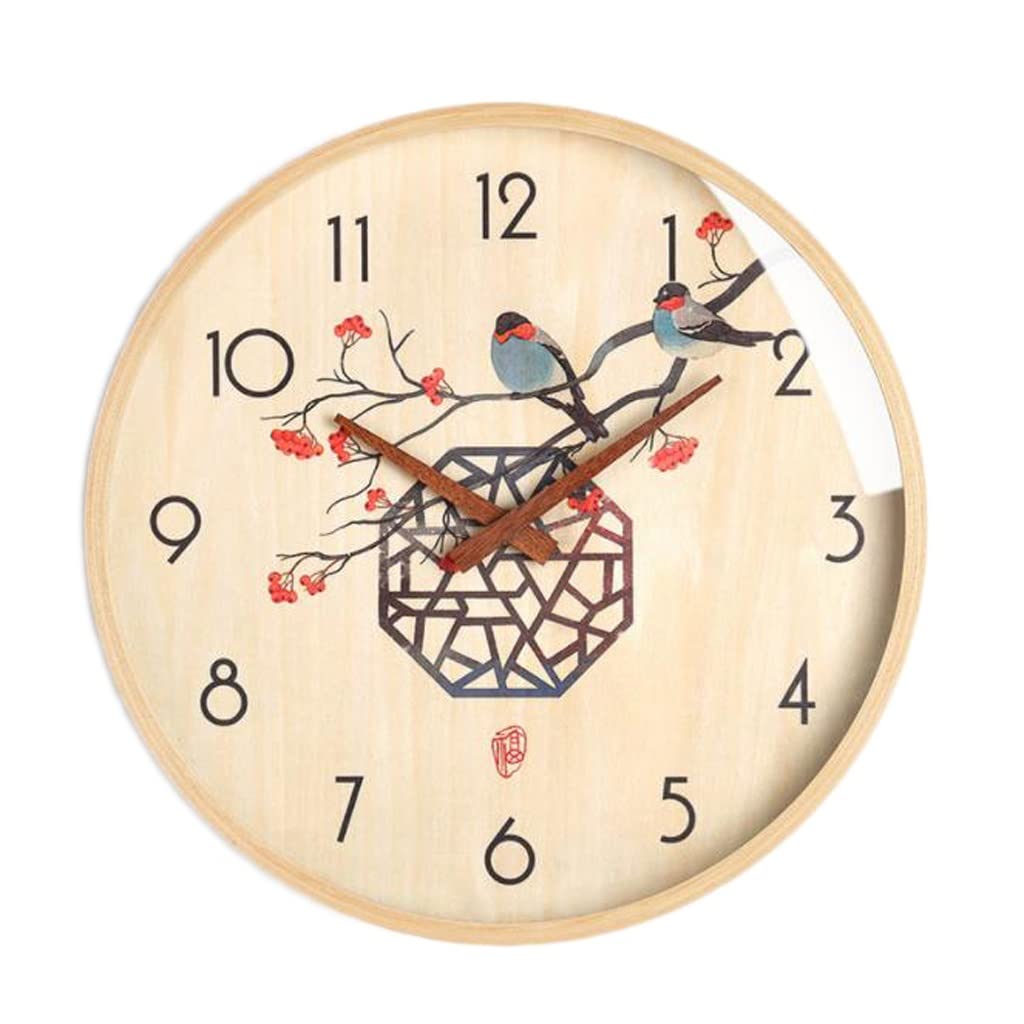Horloge murale de salon silencieuse en bois pour en finir avec le tic-tac