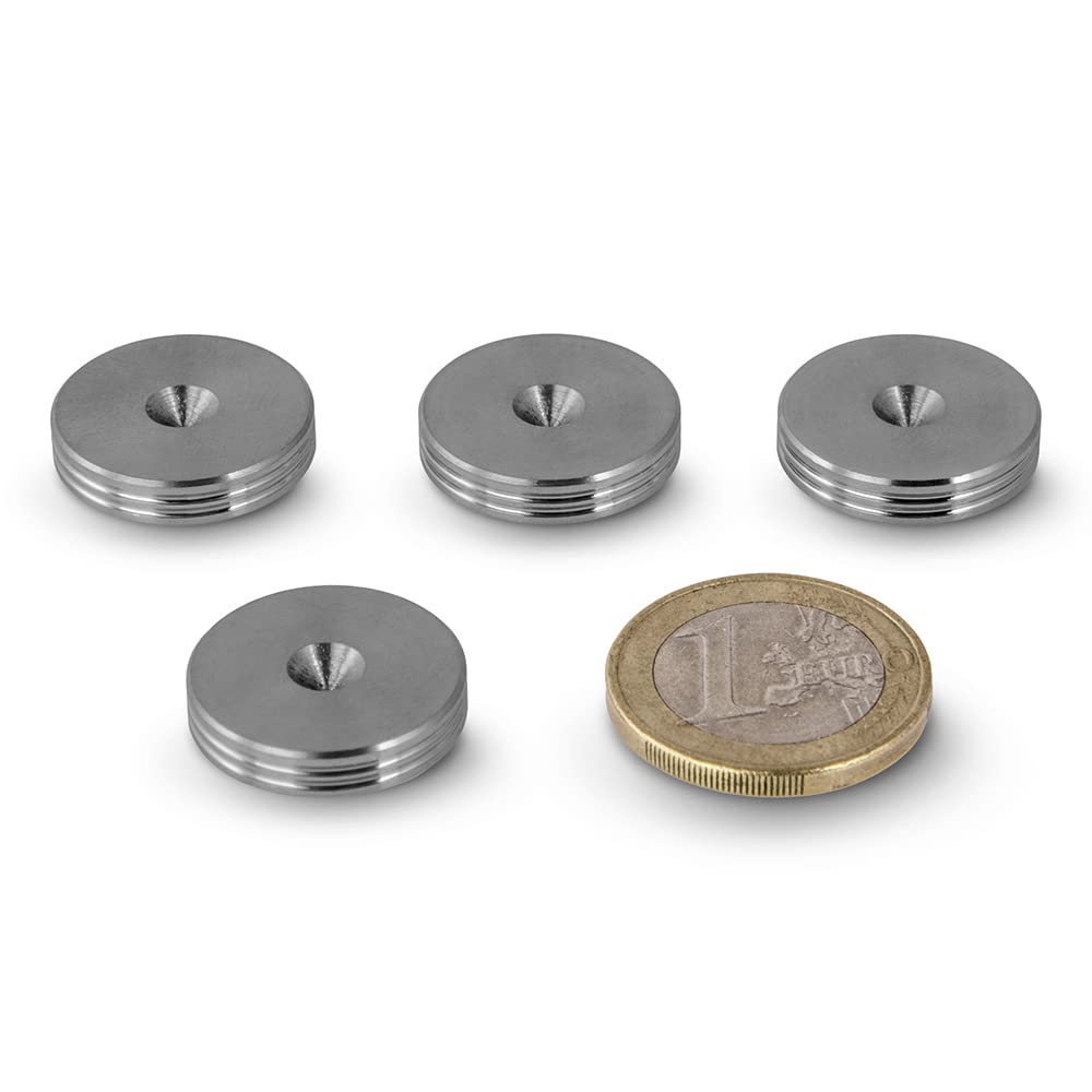 PrecisionGeek Acciaio Inossidabile Piedino Altoparlanti 20mm DIA 4pz Silver