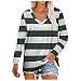 GANBADIE - Blusa de verano para mujer, manga larga y cuello en V, para mujer, verde, XL