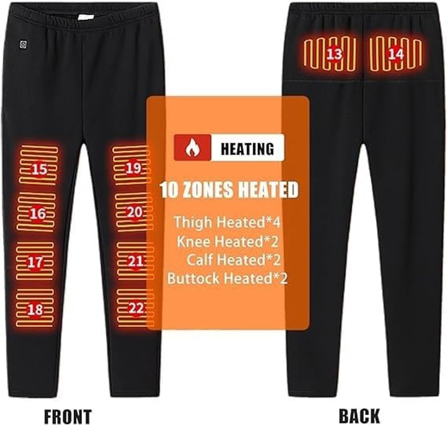 Zestaw Bielizny Podgrzewanej Elektrycznie Odzież Motocyklowa Męska Polarowa Koszulka Termoaktywna 22-strefowa Podgrzewana Bielizna Zewnętrzna USB (Color : Man, Size : 3XL)