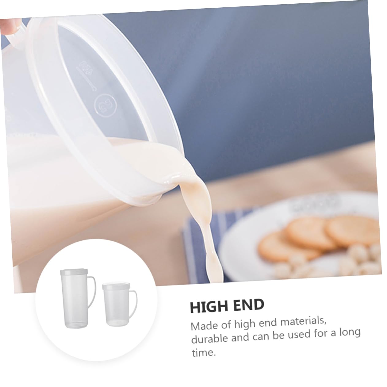 PRETYZOOM 6 Pz tazza gelatto contenitore graduato caffe adorn contenitore con coperchio bicchieri graduati contenitori brocche di latte brocca per la colazione plastica bianca Riutilizzabile