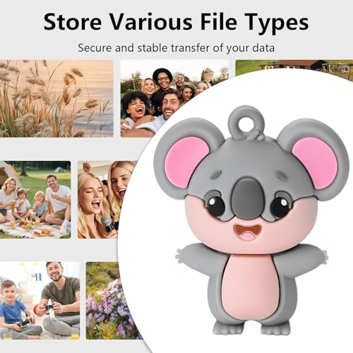 GARRULAX USB Flash Drives, 16GB/32GB/64GB/128GB Silicone USB2.0 High Speed Thumb Memory Stick Pen Date Storage Pendrive U Disk (Cute Koala, 32GB) by Garrulax - Image 6