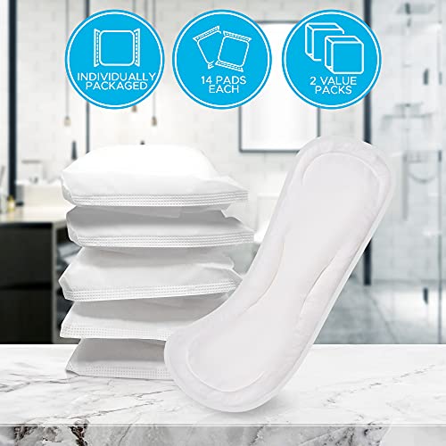 Postpartum Maternity Pads [Pack Of 28] – Large Maximum Absorbency Heavy Flow Postpartum Incontinence Pads - Ultra Soft Disposable Post Birth Pads For New Moms- Vakly Postpartum Guide (2 Pack) #TOP4